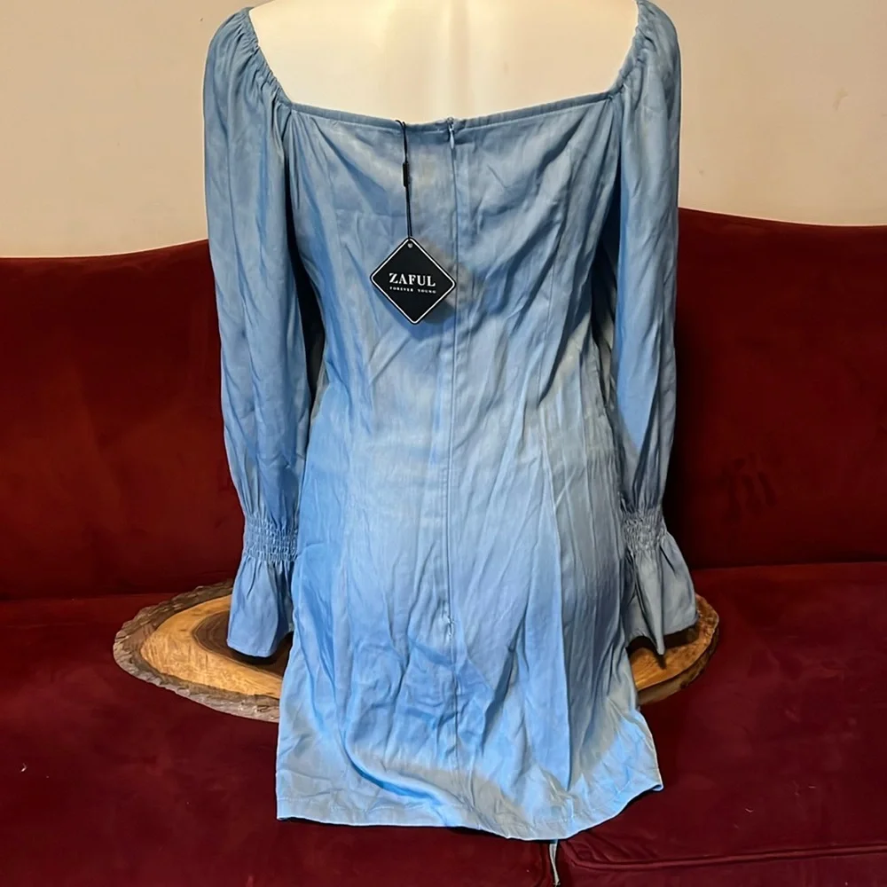 Drawstring Ruched Bodycon Mini Dress - Picture 4 of 9